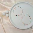 گوشواره حلقه ای مهره رنگی