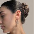 گوشواره جواهری مربعی ژوپینگ