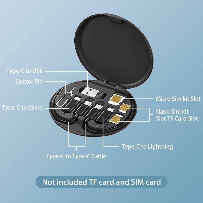 کابل تبدیل USB-C به USB-C / لایتنینگ / USB / micro USB جی بی کیو مدل MAD-01 طول 0.23 متر