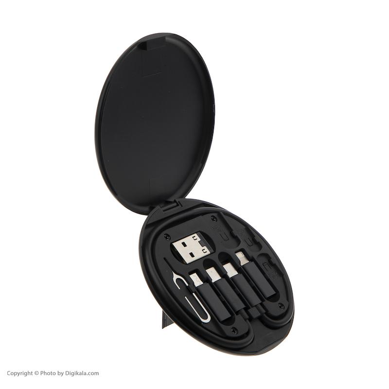 کابل تبدیل USB-C به USB-C / لایتنینگ / USB / micro USB جی بی کیو مدل MAD-01 طول 0.23 متر