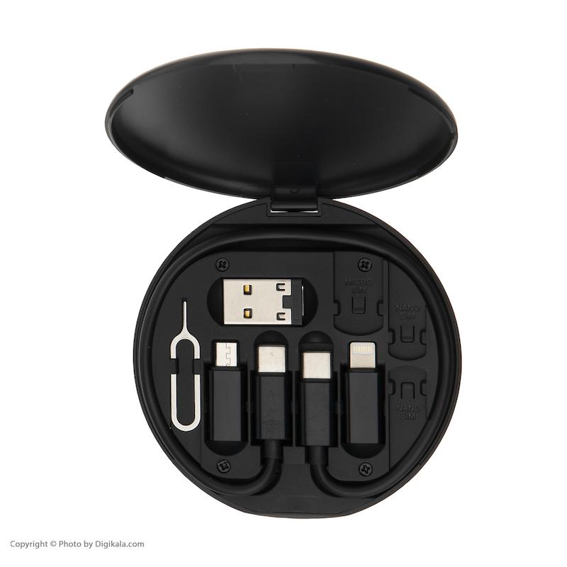 کابل تبدیل USB-C به USB-C / لایتنینگ / USB / micro USB جی بی کیو مدل MAD-01 طول 0.23 متر