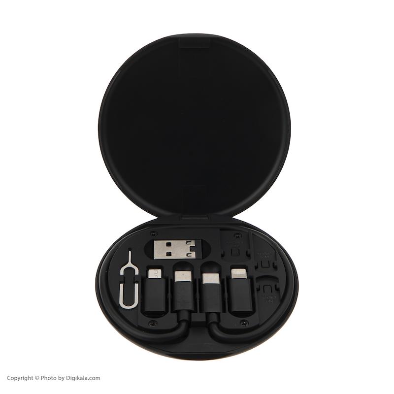 کابل تبدیل USB-C به USB-C / لایتنینگ / USB / micro USB جی بی کیو مدل MAD-01 طول 0.23 متر