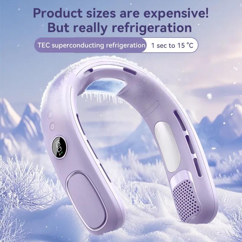  پنکه گردنی مدل Cold Compress Neck Fan 2026 ظرفیت 4000 میلی آمپر ساعت