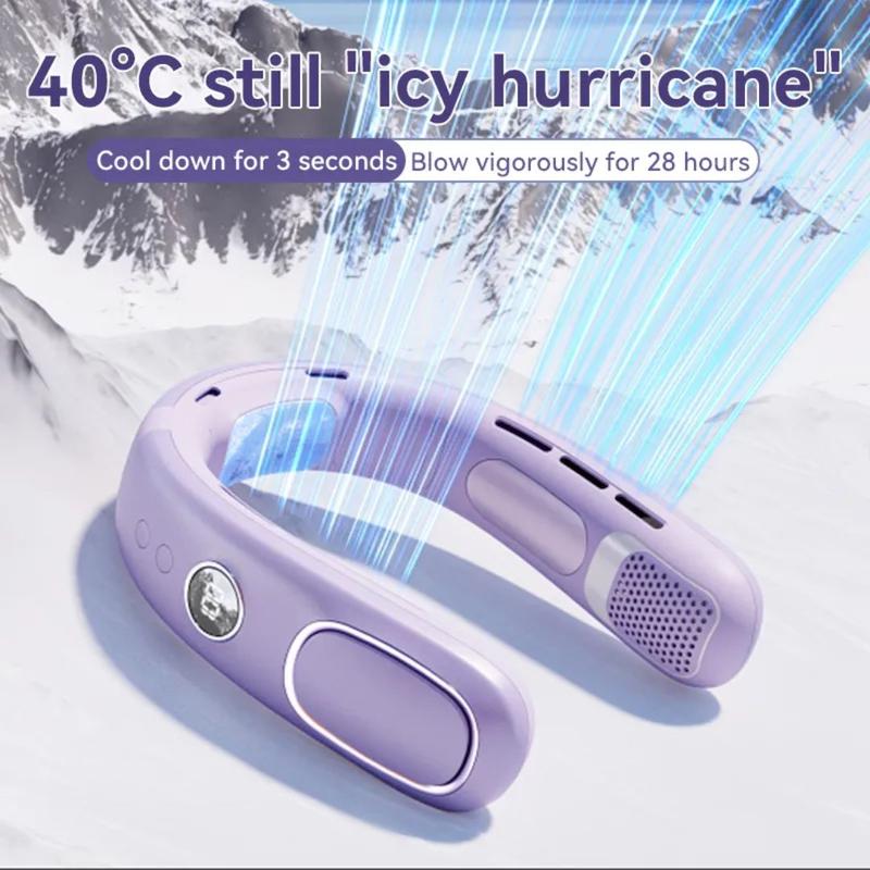  پنکه گردنی مدل Cold Compress Neck Fan 2026 ظرفیت 4000 میلی آمپر ساعت