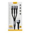 کابل تبدیل  USB به MicroUSB / USB-C / لایتنینگ هات ریپل مدل A20MTL طول 1 متر