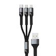 کابل تبدیل  USB به MicroUSB / USB-C / لایتنینگ هات ریپل مدل A20MTL طول 1 متر
