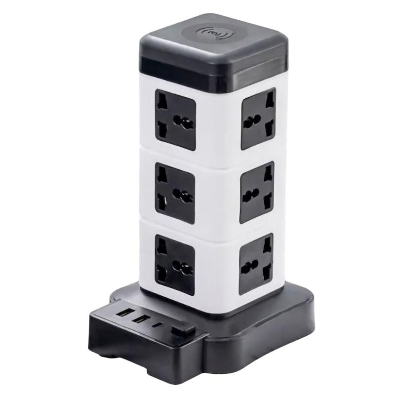 چندراهی برق ایستاده هوشمند ۲۵۰۰ وات مدل برج با شارژر USB و وایرلس