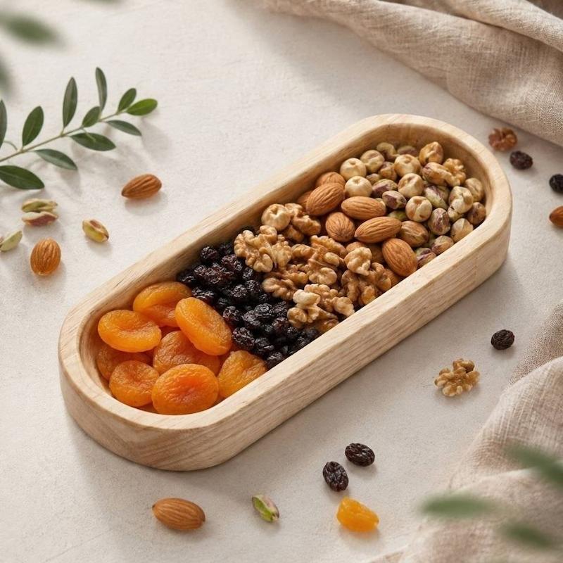 ظرف سرو بیضی چوبی 3018