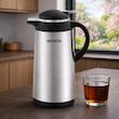 فلاسک 1/3 لیتر استیل داخل شیشه برند منتیا