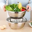 ست آبکش و لگن تمام استیل یونیک مدل کف‌ستاره