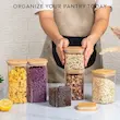 ‫بانکه پیرکس مدل مربع درب چوبی