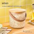سطل قند و شکر اکرولیک درب چوبی 3 لیتر لیمون کد 2472