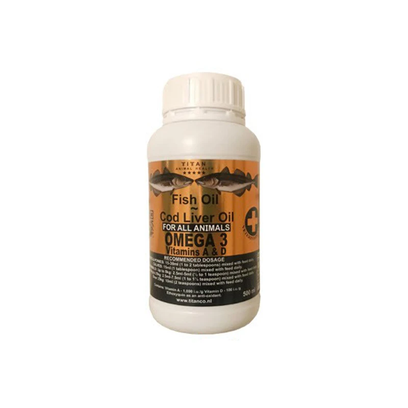 روغن کبد ماهی تیتان برای پوست و موی سگ و گربه (500 گرم)