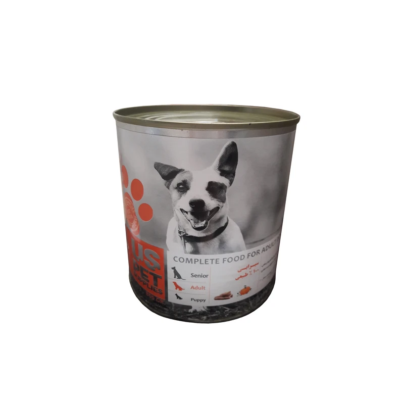 کنسرو پته مخصوص پاپی Us pet با طعم گوشت و سیب 400 گرمی