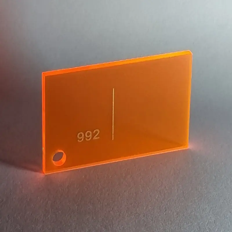 ورق پلکسی شفاف فسفری کد 992 - نارنجی