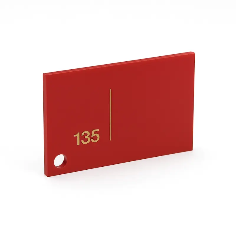 ورق پلکسی رنگی کد 135 - قرمز تیره