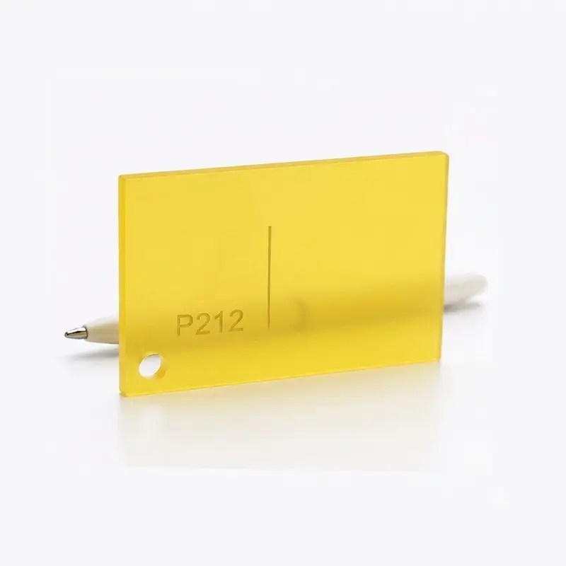 ورق پلکسی شفاف یک رو مات زرد کد P212 وارداتی