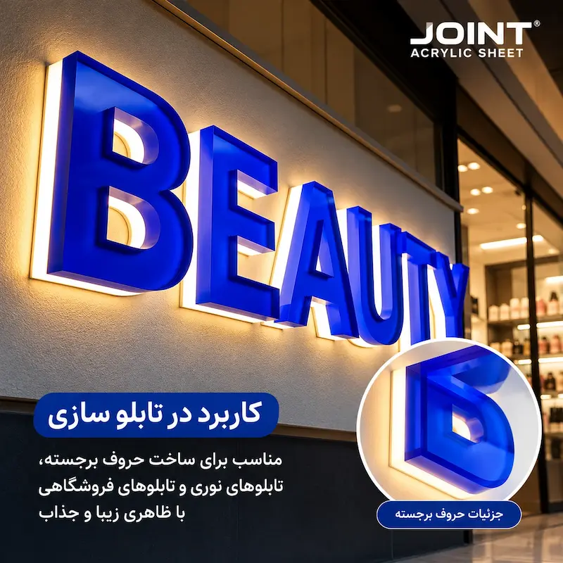 ورق پلکسی شفاف یک رو مات کد P302 - آبی شفاف وارداتی 
