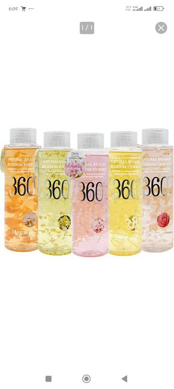 تونر آبرسان و مرطوب کننده پوست وکالی 360 حاوی گلبرگ طبیعی 300 میل