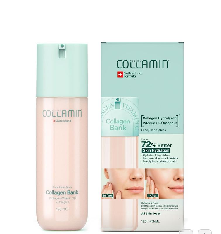 کلاژن بانک کلامین حاوی امگا 3 و ویتامین C حجم 125 میلی لیتر