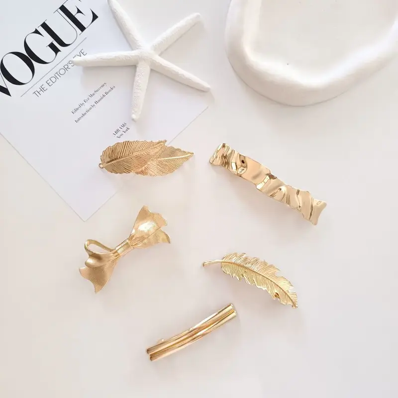 گیره فرانسوی فلزی گلد