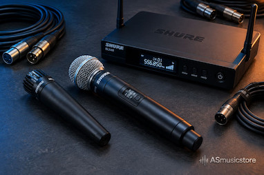 راهنمای جامع خرید میکروفون شور (Shure): مقایسه مدل‌های سیم‌دار و بی‌سیم