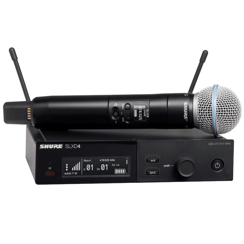 گیرنده سیستم بی‌سیم Shure SLX با خروجی‌های حرفه‌ای