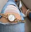 ساعت دستبندی طلایی 