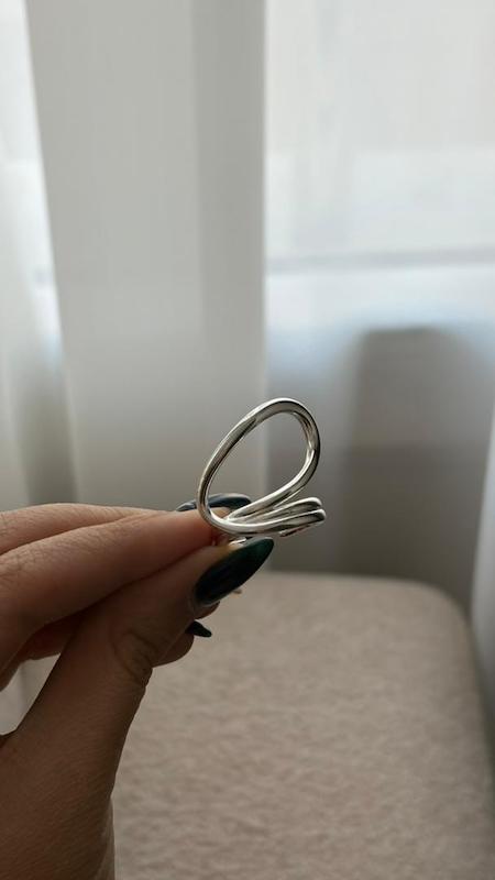 انگشتر آبکاری نقره مدل امضا