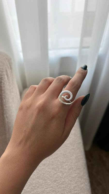 انگشتر آبکاری نقره مدل دایره