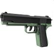 تفنگ اسباب‌بازی 2023 با بلاف‌بک، پرتاب پوکه، تمام‌خودکار، مدل 1911 Colt / Sand Hawk — تفنگ فومی (Soft Bullet)