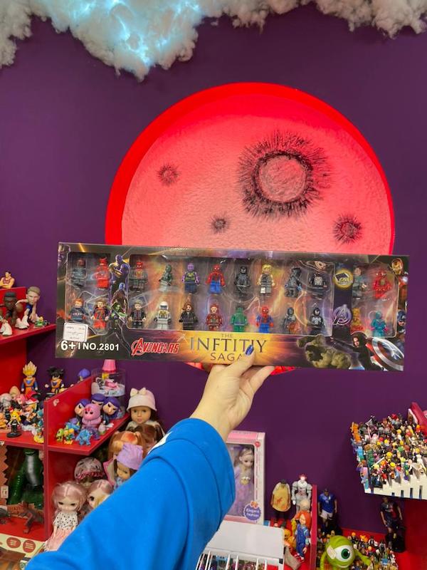 مینی لگویی 24 عددی اونجرز ادمک لگویی همراه با پایه و لوازم