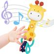  جغجغه موزیکال زرافه JoyPlus – زرد روشن (چندکاره + دندان‌گیر)
