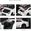 ماکت ماشین فلزی نیسان جی تی ار GT-R CSR2مقیاس1.24 موزیک و چراغدار 