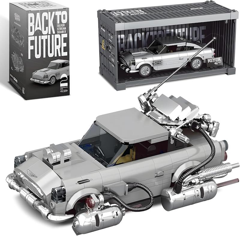 لگو ماشین بازگشت به اینده استون مارتین Silver Stream مدل Aston Martin DB5 دارای 506 قطعه 