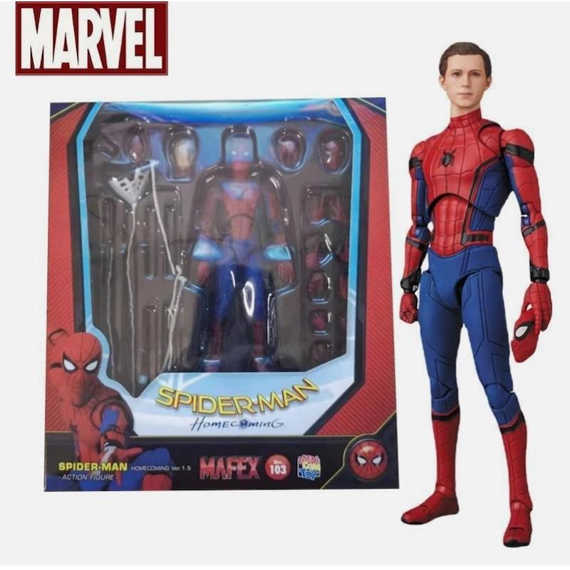 فیگور اکشن  اسپایدرمن Spider-Man نسخه Deluxe – سری MAFEX 103 (فیلم Spider-Man: Homecoming)