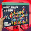 مگنت تایل چراغ‌دار ۱۰۵ تکه مدل HD109A | ست بزرگ Magnetic Blocks با مسیر لوله‌ای و توپ LED 🌈🧩