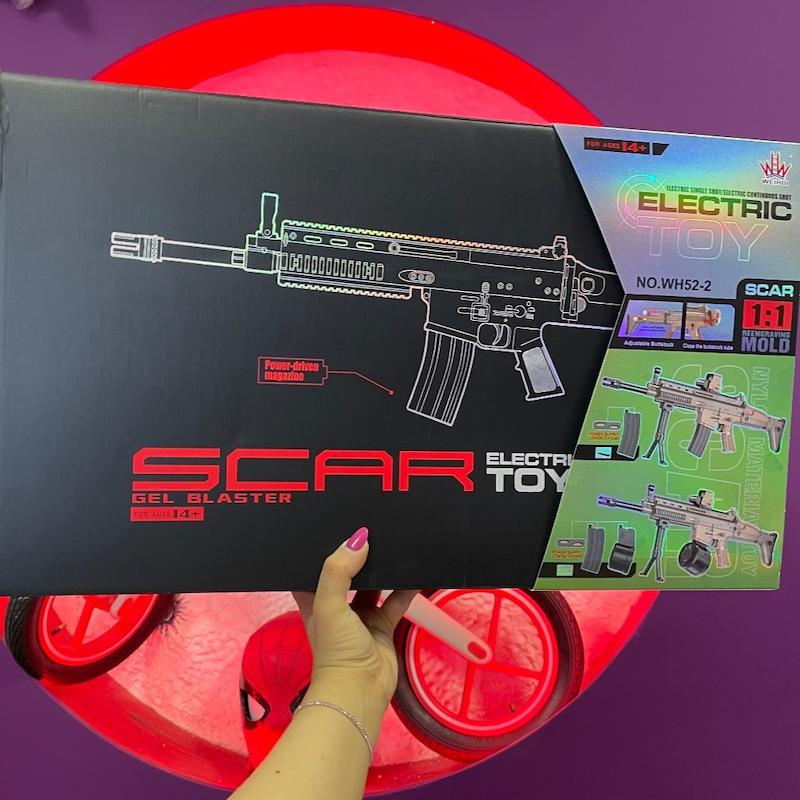 تفنگ تیر ژله‌ای رگباری اسکالر SCAR مدل WH52-2 