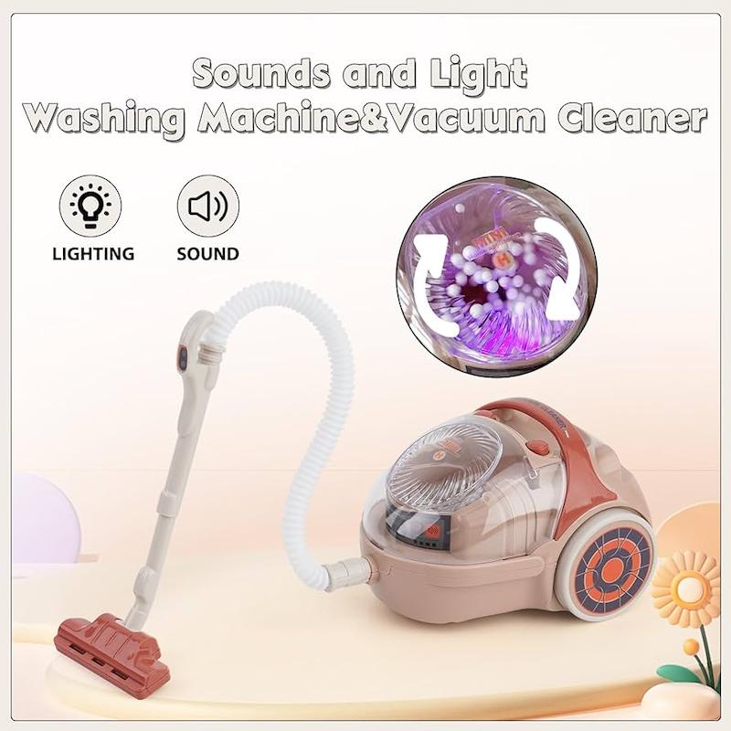 اسباب بازی جاروبرقی موزیکال چراغدار آیتم129/4رنگ کرم
