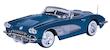 ماکت فلزی کوروت1958 CORVETTE ابعاد 1/18