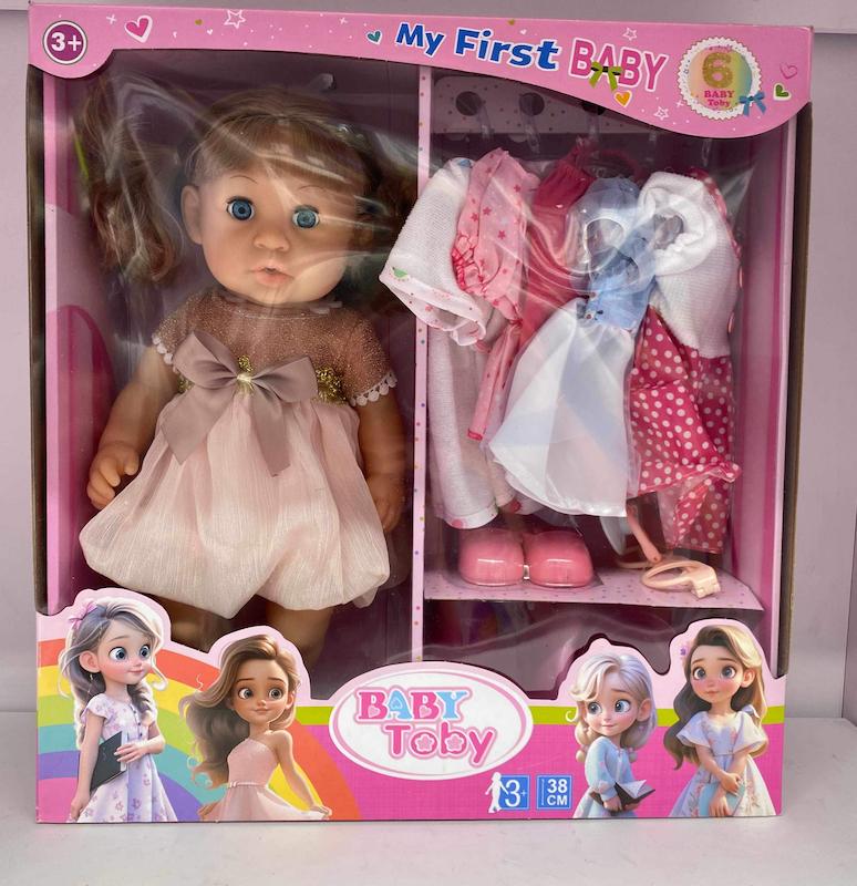 عروسک دختر بیبی توبی Baby toby با لباس و کفش اضافه و اکسسوری کد 322034D2