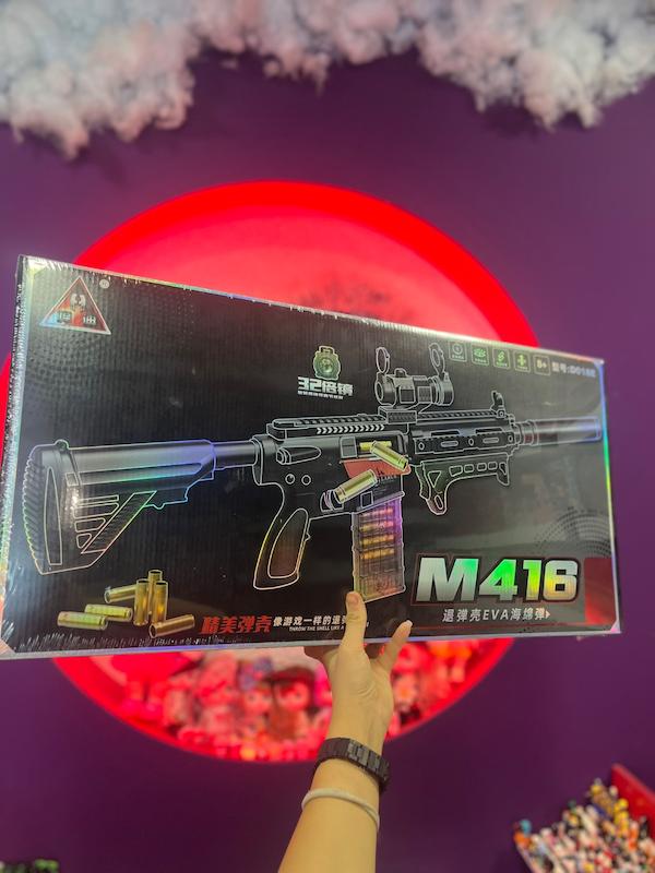 تفنگ تک تیر M416 تیر اسفنجی پوکه پران 98سانت 018
