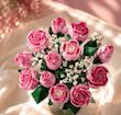 لگو ساختنی سری آیکون مدل دسته گل رز صورتی 789قطعه آیتم 73004