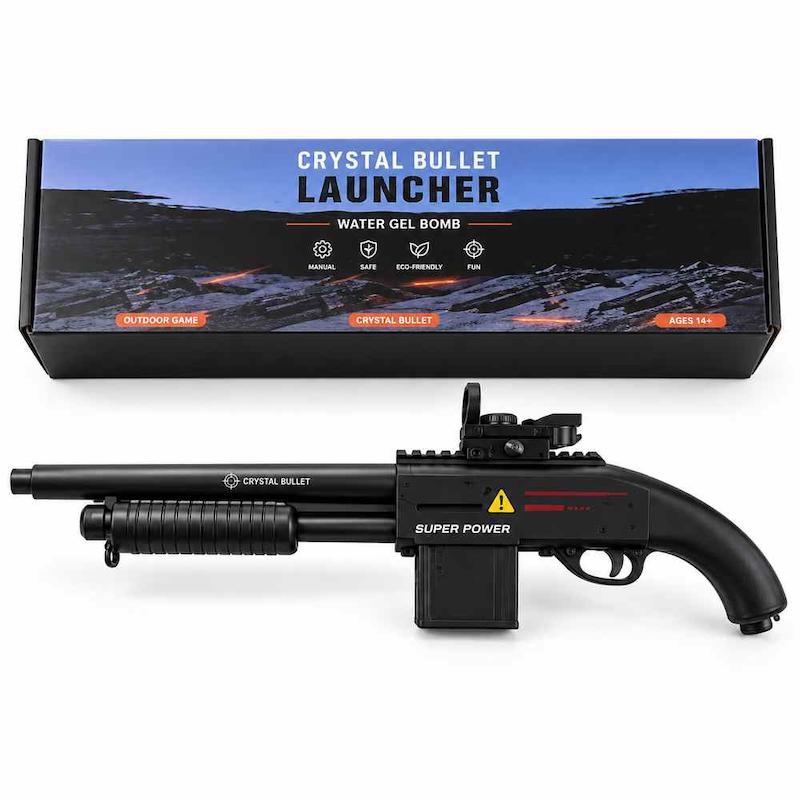 تفنگ اسباب‌بازی تیر ژله‌ای شاتگان خشاب برقی Crystal Bullet Launcher مدل Water Gel Bomb
