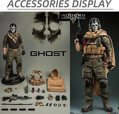 اکشن فیگور Ghost مدل ViiKONDO 1/6 Scale FS 73030 | فیگور سرباز 12 اینچی با لوازم کامل