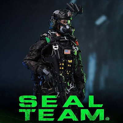 اکشن فیگور SEAL Team – HALO همراه با سگ | مدل کلکسیونی نیروی ویژه دریایی در مقیاس ۱:۶ | تجهیزات کامل و جزئیات واقع