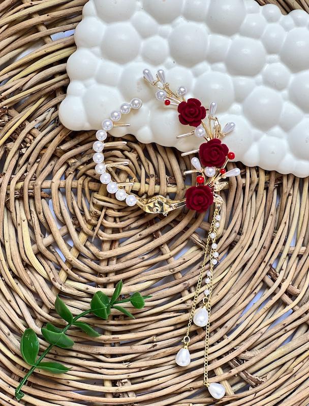 گیره گوجه ای رز🌹
