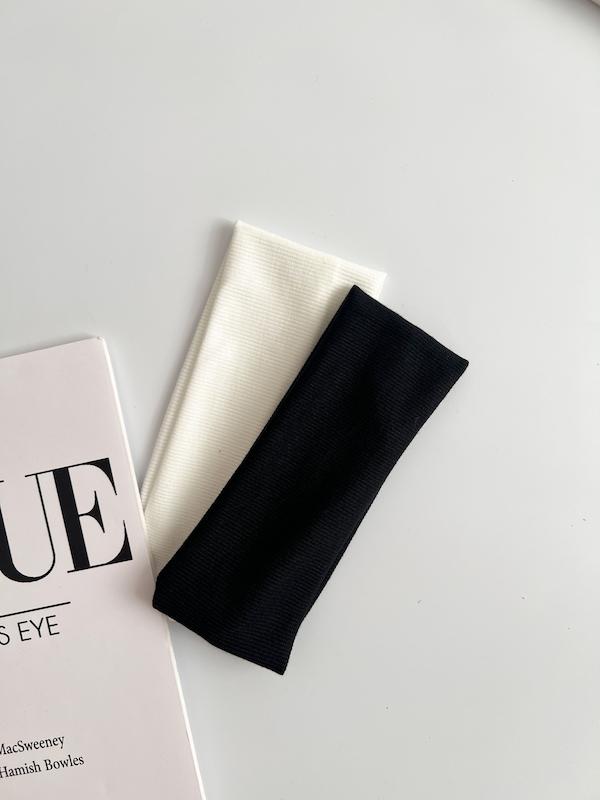 هدبند سفید مشکی