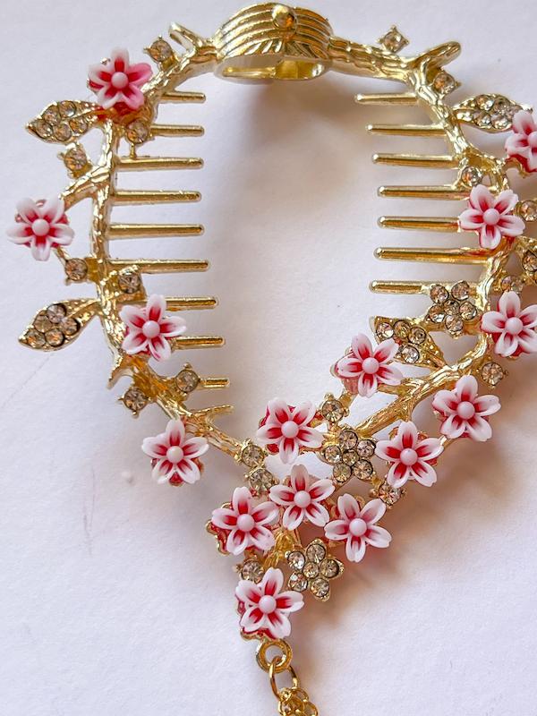 گیره گوجه ای شکوفه🌸