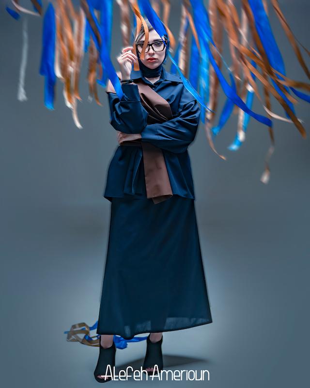 شومیز دامن سرمه